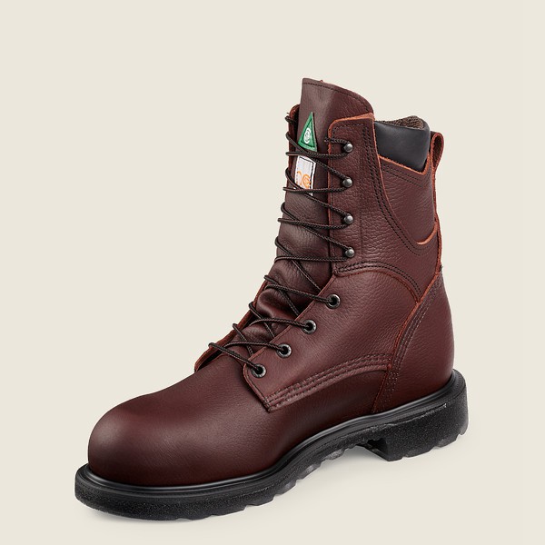 Red Wing Safety Boots Mens Burgundy - Supersole® 2.0 - 8-inch Waterproof Csa Toe - 0648729-VS